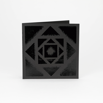 Star card (black on black)