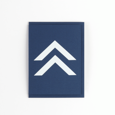 Blue chevron card