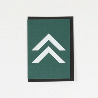 Green chevron card