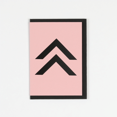 Pink chevron card