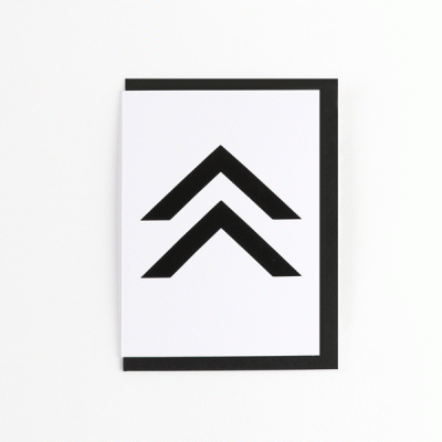 White chevron card